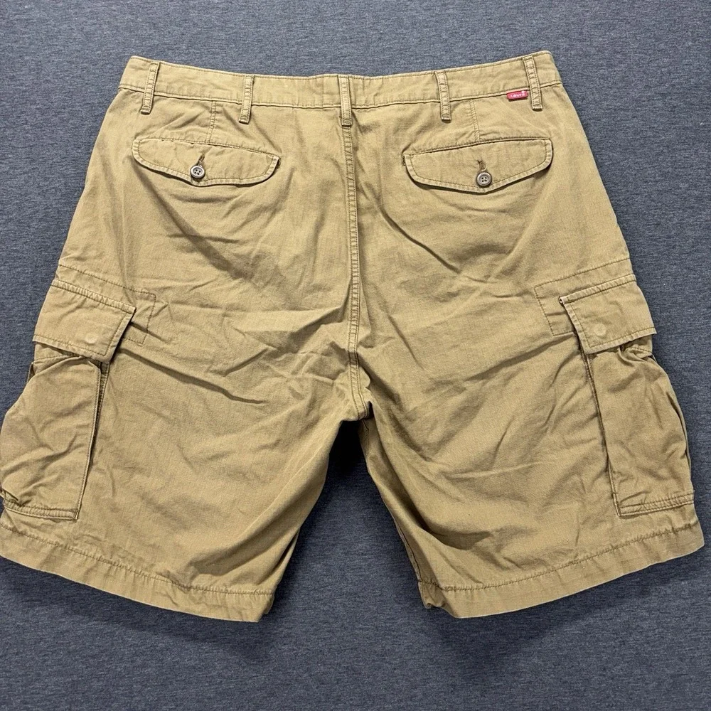 Levi's Cargo Shorts Mens 38x9 Brown Ripstop Workwear Utility Hike‎ Camp Outdoors